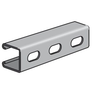 CH1000T - 1-5/8" x 1-5/8" 12 Gauge Channel with Slots