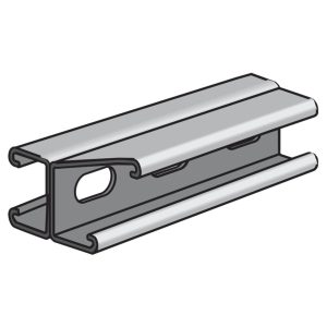 CH3301T - 1-3/4" x 1-5/8" 12 Gauge Back-to-Back Channel with Slots