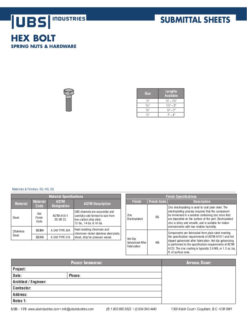 HEX BOLT