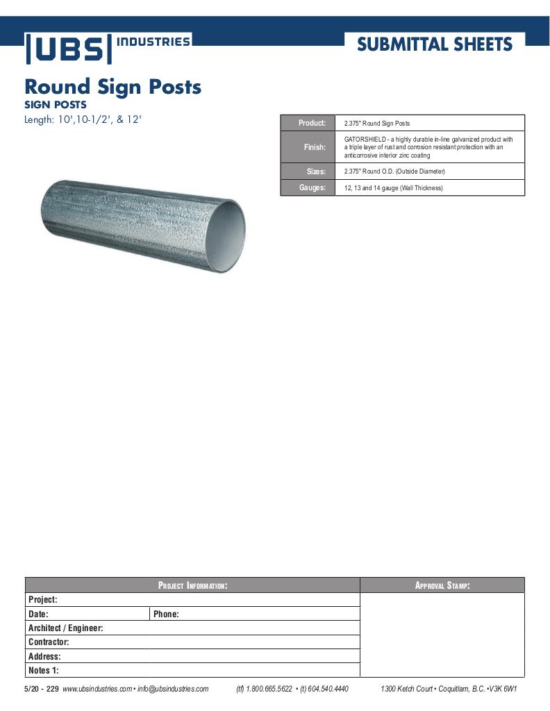 Round Sign Posts